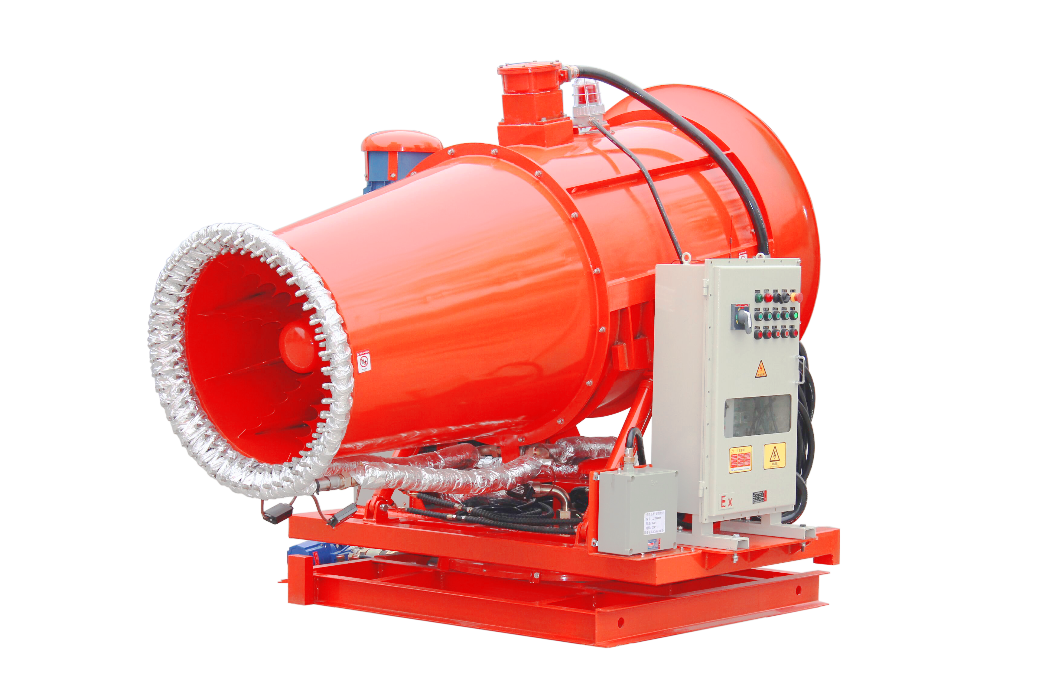 霧炮機(jī)的噴霧除塵原理