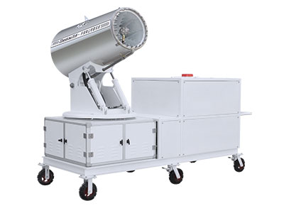 鄭通風機新款手推箱體式霧炮機，大容量水箱，噴霧時間持久